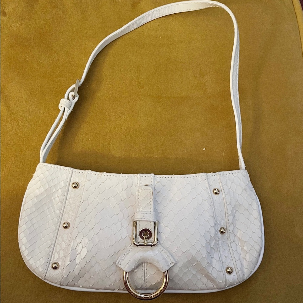 Dolce & Gabanna Leather Mini Baguette Handbag
